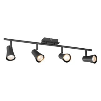 An Image of Swansea 4 Bar Black Nickel Spotlight