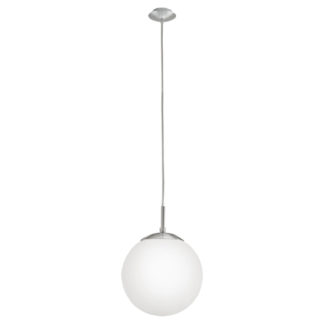 An Image of Eglo Rondo Small Pendant Light - Satin Nickel