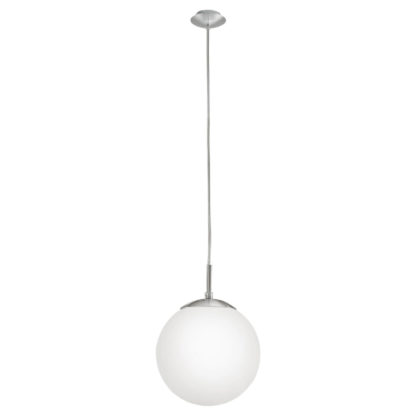 An Image of Eglo Rondo Small Pendant Light - Satin Nickel