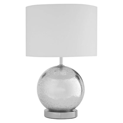 An Image of Naomi White Fabric Shade Table Lamp