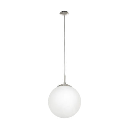 An Image of Eglo Rondo Small Pendant Light - Satin Nickel