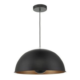 An Image of Toby Pendant Ceiling Light - Black & Gold