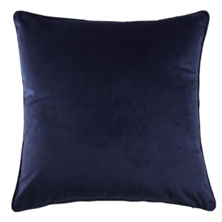 An Image of Large Plain Velvet Cushion - Navy