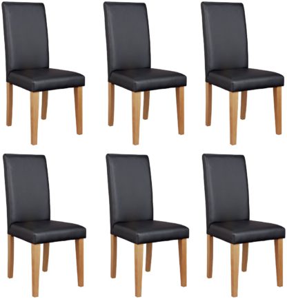 An Image of Argos Home Pair of Midback Dining Chairs - Black