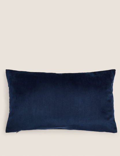 An Image of M&S Velvet Small Bolster Cushion Cover