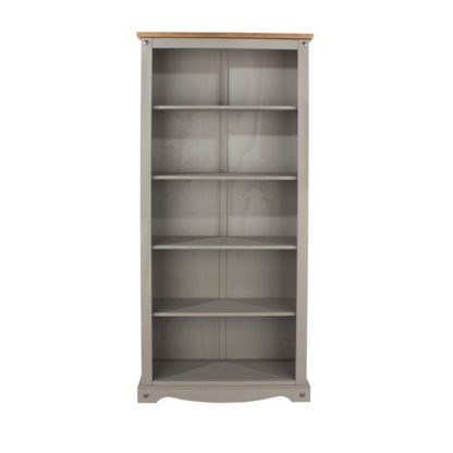 An Image of Corona Grey Tall Bookcase Grey