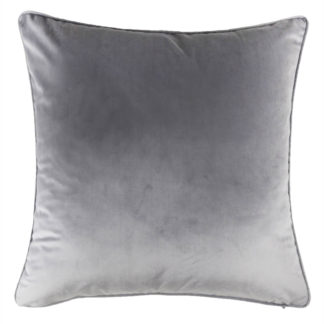 An Image of Large Plain Velvet Cushion - Light Grey