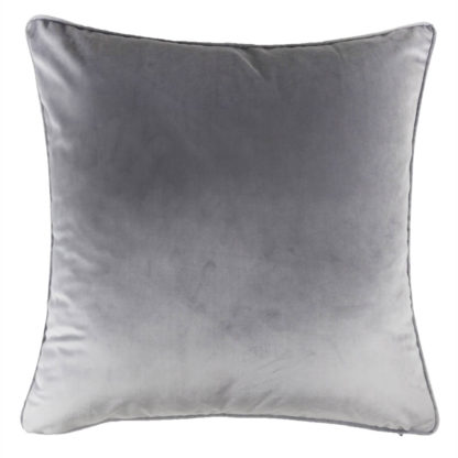 An Image of Large Plain Velvet Cushion - Light Grey