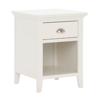 An Image of Carrington 1 Drawer Nightstand, White