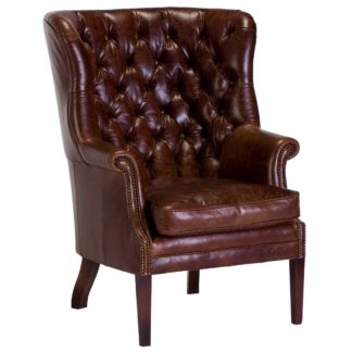 An Image of Harris Tweed Mackenzie chair, Brompton Tan