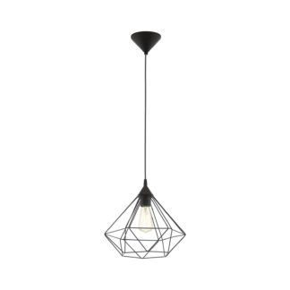 An Image of Eglo Tarbes Large Pendant Light - Black