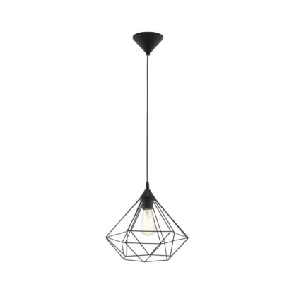 An Image of Eglo Tarbes Large Pendant Light - Black