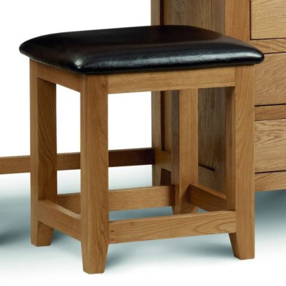 An Image of Marlborough Dressing Table Stool Natural and Black