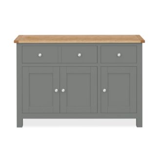 An Image of Bromley Slate Large Sideboard Grey and Brown