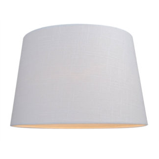 An Image of Linen Taper Lamp Shade - White - 30cm