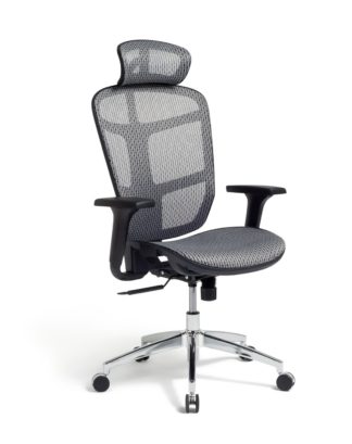 An Image of Habitat Ergonomic Office Chair - Grey
