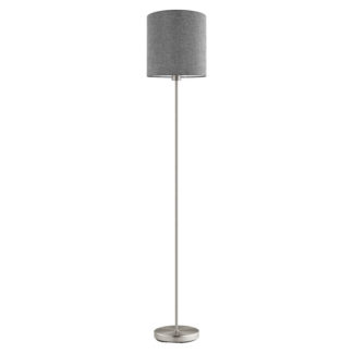 An Image of Eglo Pasteri Floor Lamp - Satin Nickel