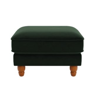 An Image of Beatrice Velvet Footstool Bottle (Green)