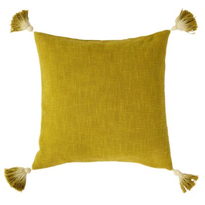 An Image of Juniper Tassel Cushion, Moss