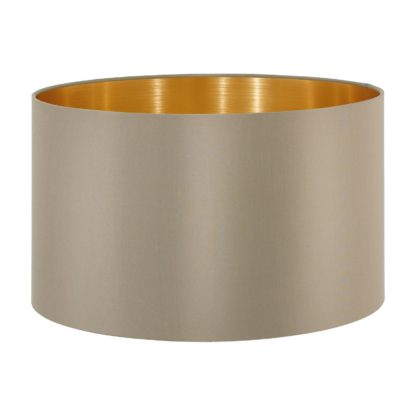 eb02eda729c45e26af1214e09ec85d48ae176da0767e7a8c805a88949828608a.jpg An Image of EGLO Maserlo Satin Shade - Taupe and Copper