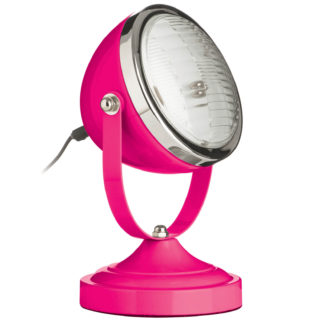 An Image of Spot Table Hot Pink and Chrome Lamp