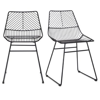 An Image of Siena Set of 2 Dining Chairs Black
