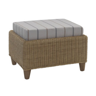 An Image of Seville Footstool In Linen Taupe