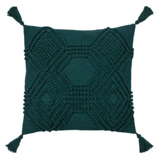 An Image of Knotted Teal Cushion