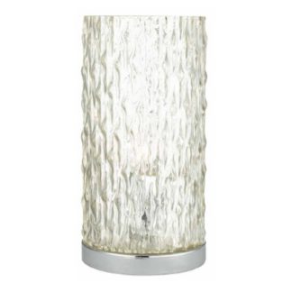 An Image of Textured Glass Table Lamp - Chrome