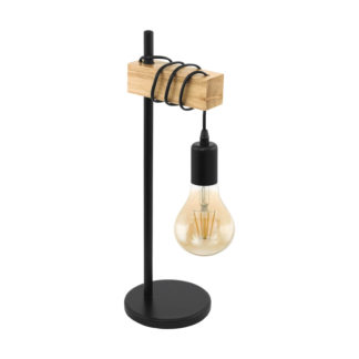 An Image of Eglo Townshend Table Lamp - Black