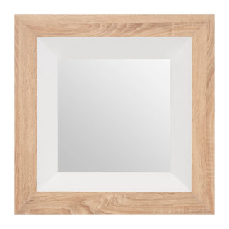 An Image of White Gloss Wood Wall Mirror