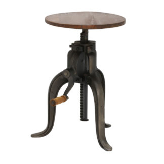 An Image of Little Tree Furniture Hyatt Jack Stool, Dark Finish