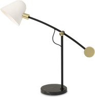 An Image of Calico Table Lamp, Black & Brass