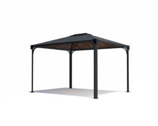 An Image of Palram Martinique 3600 Gazebo - Grey