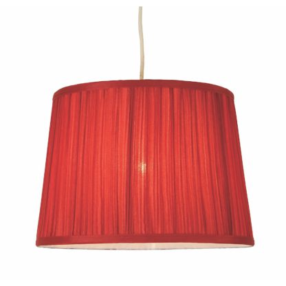 An Image of Freya Mushroom Pleat Lamp Shade - Duck Egg