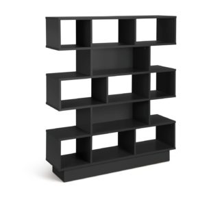 An Image of Habitat Cubes 5 Tier Wide Bookcase - Black