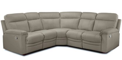 An Image of Argos Home Paolo Corner Manual Recliner Sofa - Grey