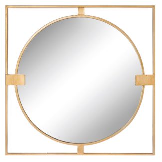 An Image of Gold Square Mirror