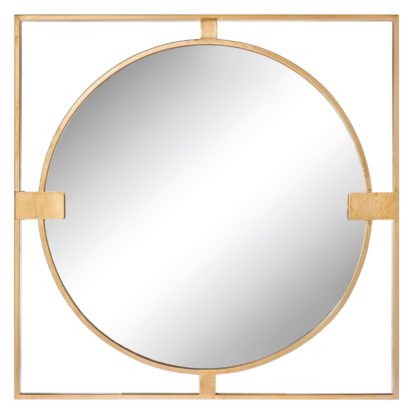 An Image of Gold Square Mirror