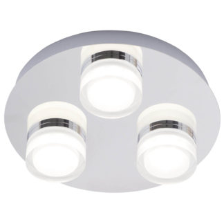 An Image of Amalfi 3 Plate LED Flush - Chrome