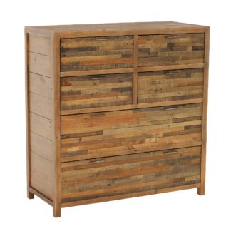 An Image of Charlie Reclaimed Wood 6 Drawer Chest Cabinet