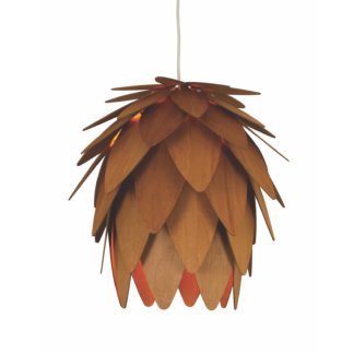 An Image of Pasha Pineapple Easy Fit Light Shade - Wooden