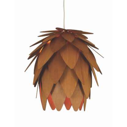 An Image of Pasha Pineapple Easy Fit Light Shade - Wooden