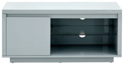 An Image of Polar 1 Door TV Unit - Grey Gloss