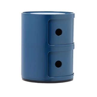 An Image of Kartell Componibili 2 Drawer Storage Unit, Blue