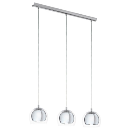 An Image of Eglo Rocamar 3 Light Pendant Light - Chrome