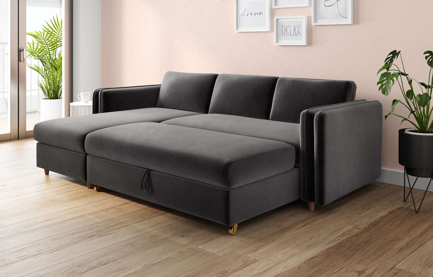 Loft Jayden Chaise Storage Sofa Bed