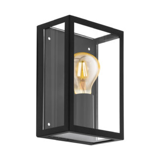An Image of Eglo Alamonte 1 Outdoor Wall Light - Black