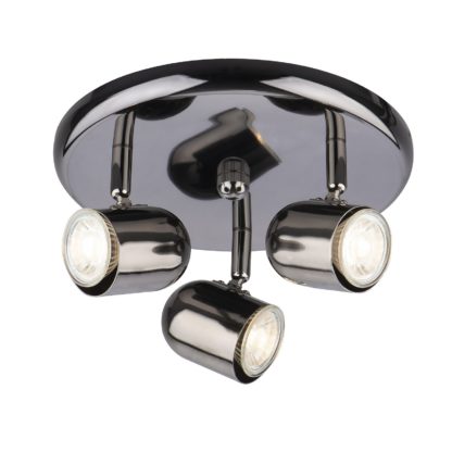 An Image of Phoenix 3 Plate Spotlight - Black Chrome