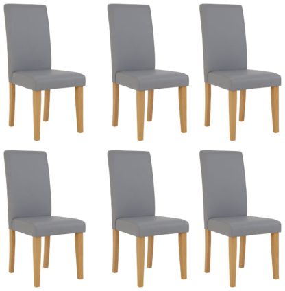 An Image of Argos Home Pair of Midback Dining Chairs - Grey